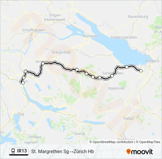 IR13 Train Line Map