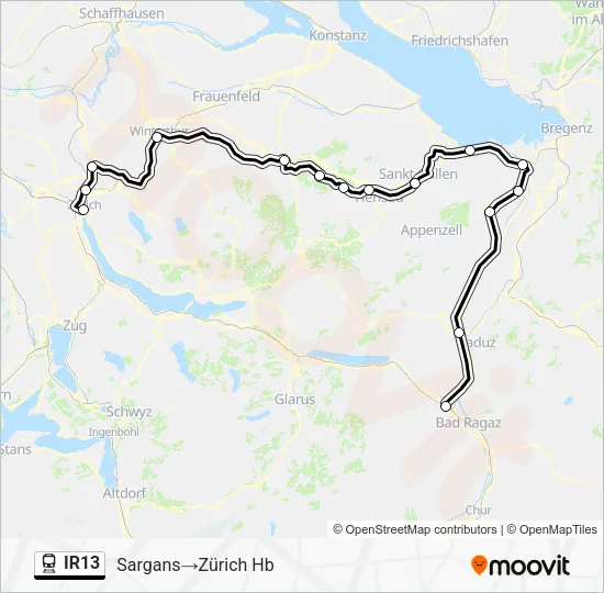 IR13 Train Line Map
