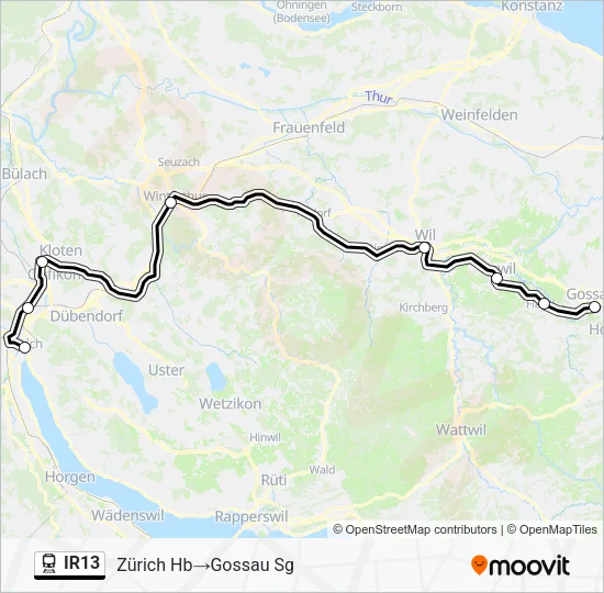 IR13 Train Line Map