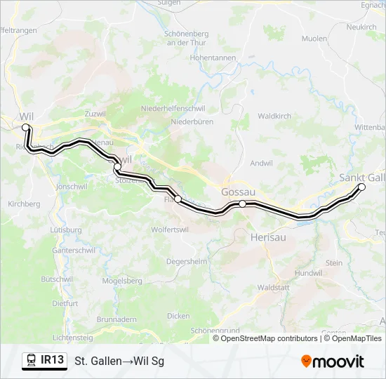 IR13 Train Line Map