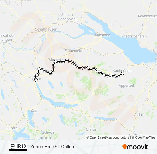 IR13 Train Line Map