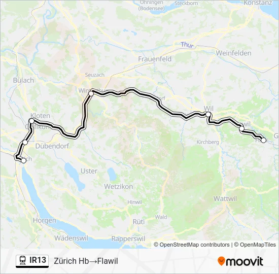 IR13 Train Line Map