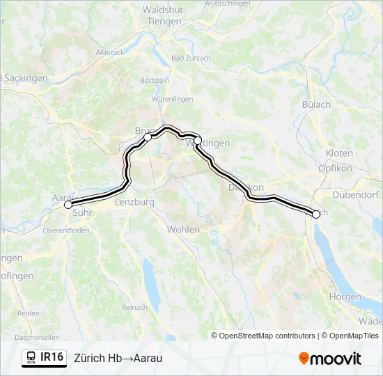 IR16 Train Line Map