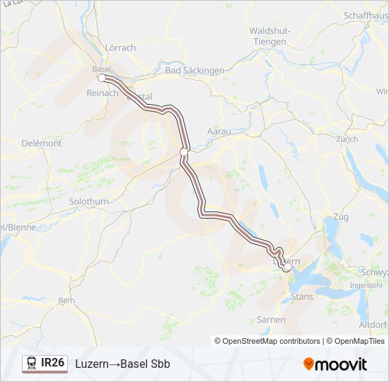 IR26 Train Line Map
