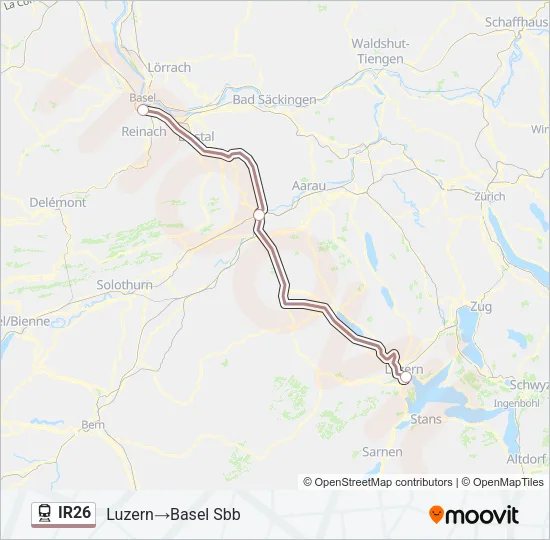 IR26 Train Line Map