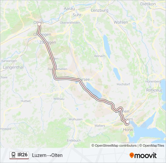 IR26 Train Line Map