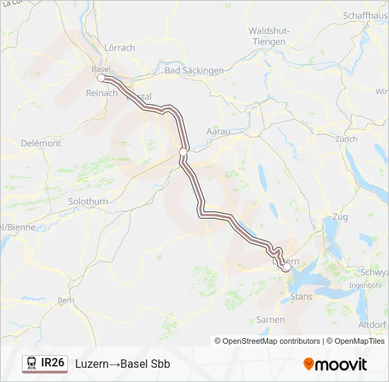 IR26 Train Line Map