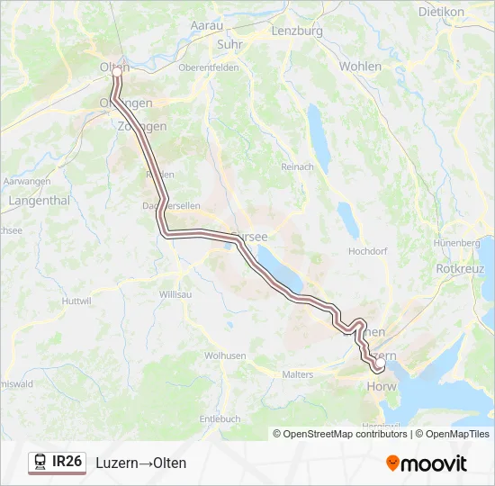 IR26 Train Line Map