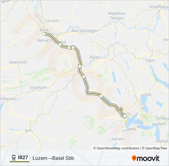 IR27 train Line Map