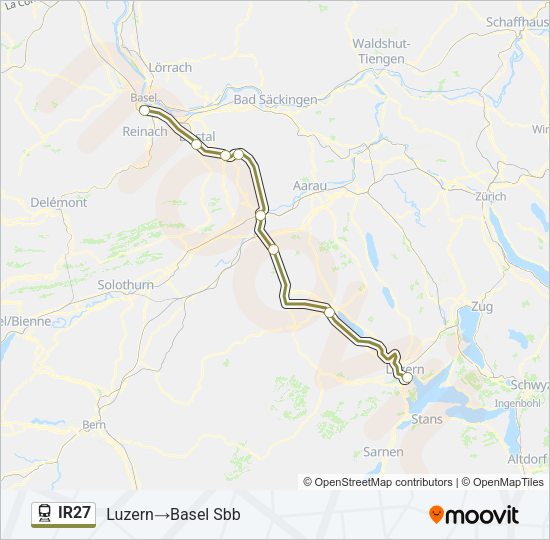 IR27 Train Line Map