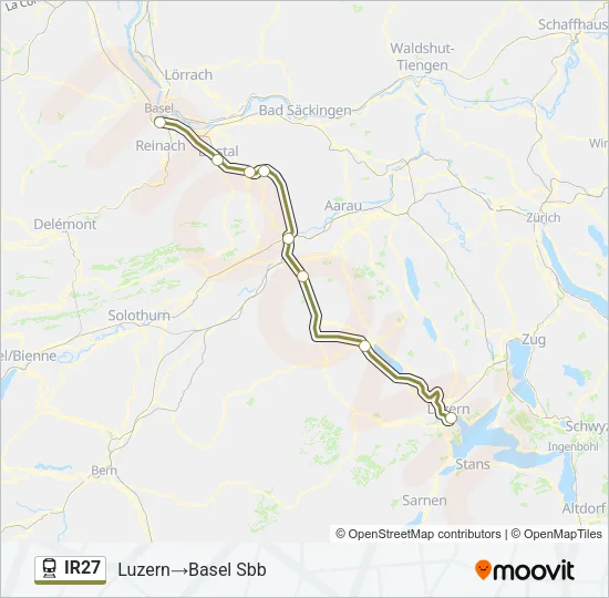 IR27 Train Line Map