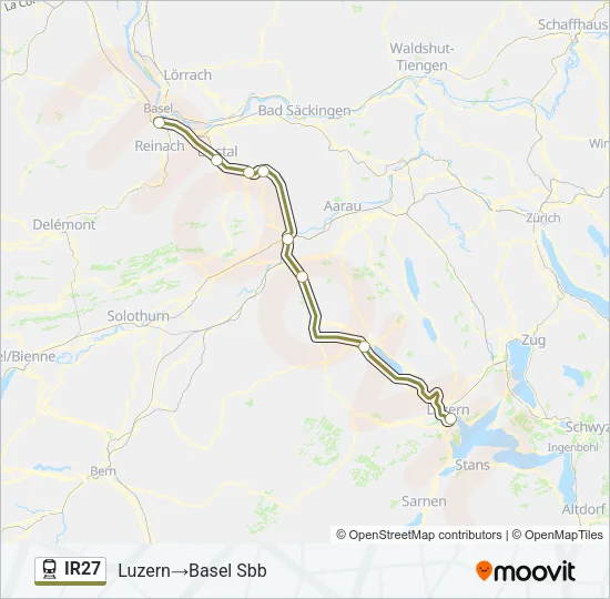 IR27 Train Line Map