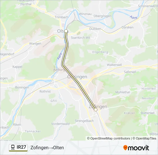 IR27 Train Line Map