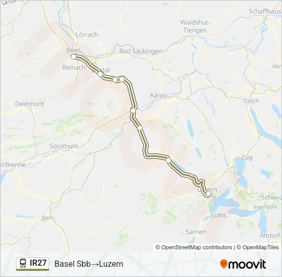 IR27 Train Line Map