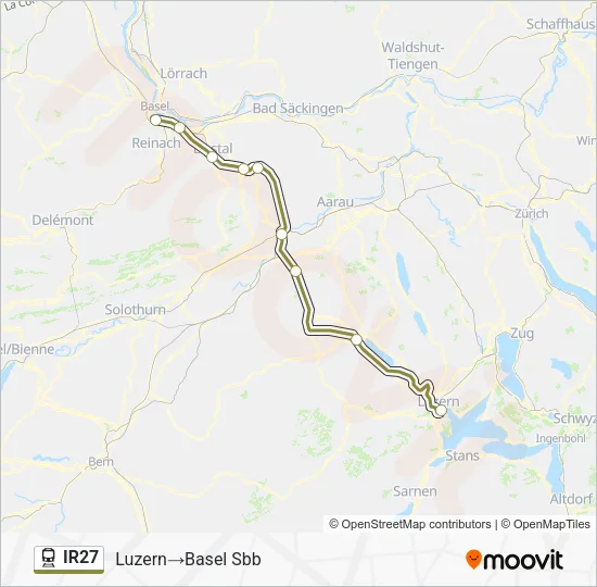 IR27 Train Line Map