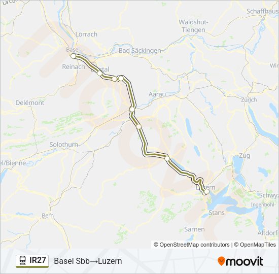 IR27 Train Line Map