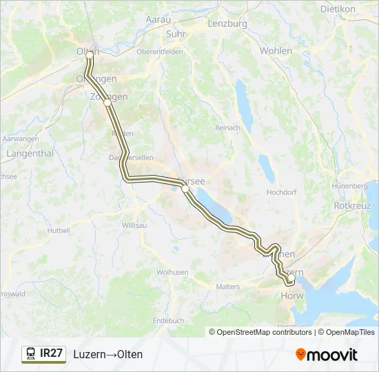 IR27 Train Line Map