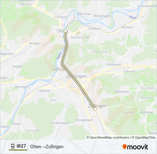 IR27 Train Line Map