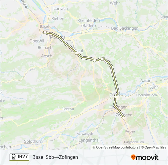 IR27 Train Line Map