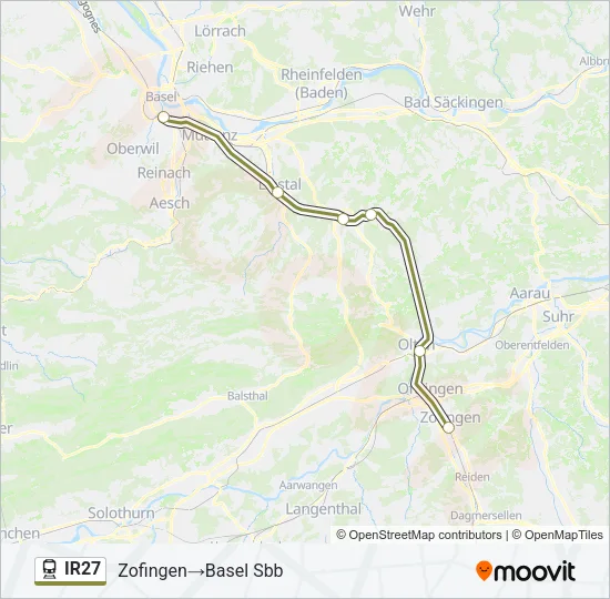 IR27 Train Line Map