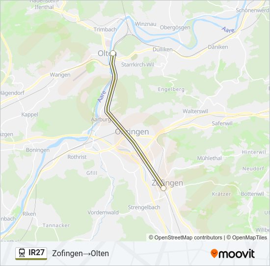 IR27 Train Line Map