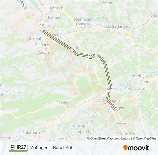 IR27 Train Line Map