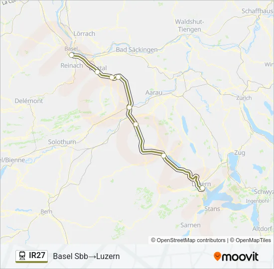IR27 Train Line Map