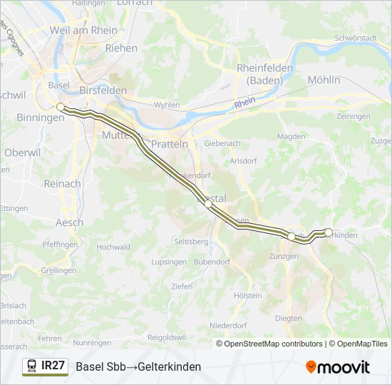 IR27 Train Line Map