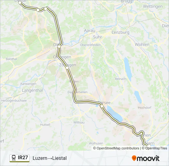 IR27 Train Line Map