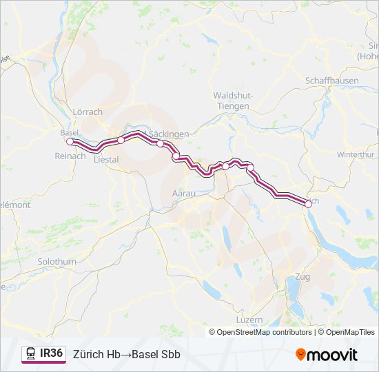 IR36 train Line Map