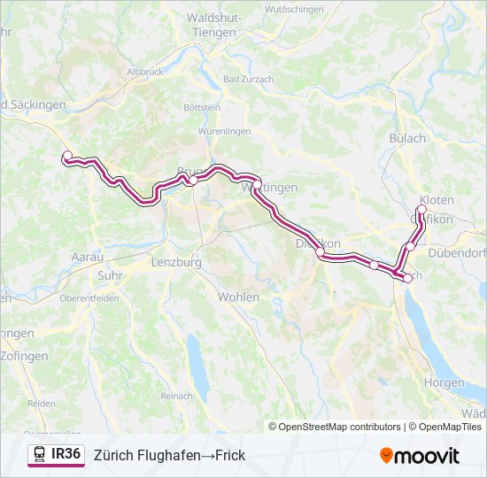 IR36 train Line Map