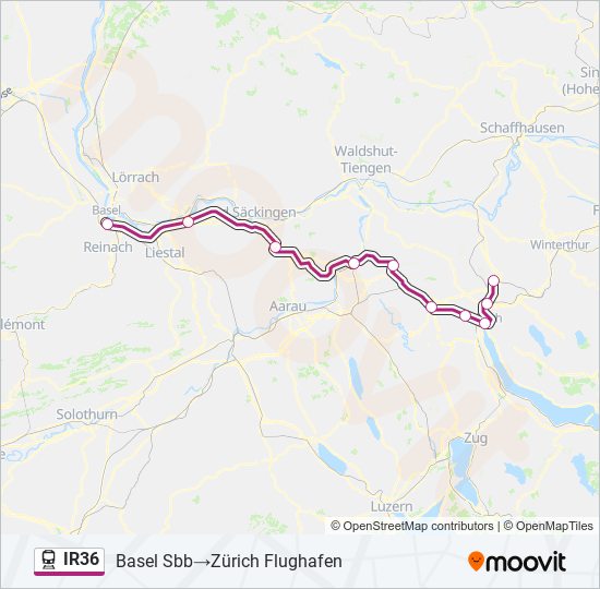 IR36 train Line Map