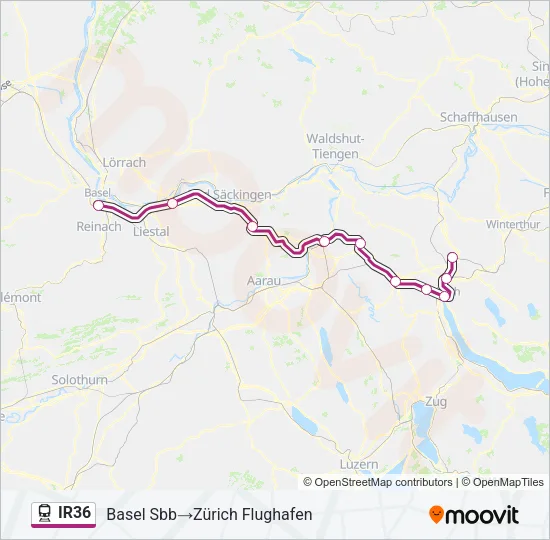 IR36 Train Line Map