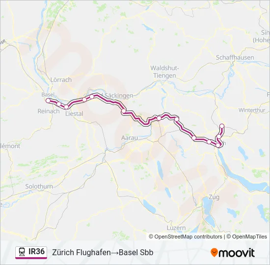 IR36 Train Line Map