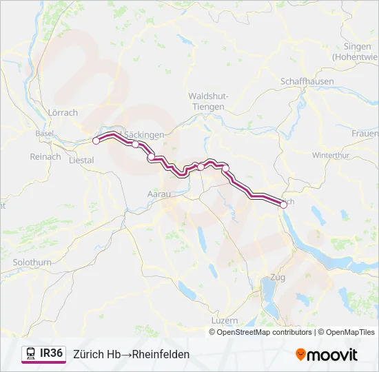 IR36 Train Line Map