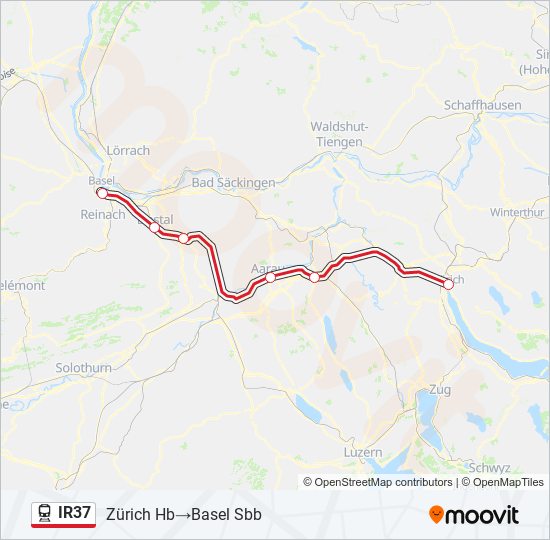 IR37 train Line Map