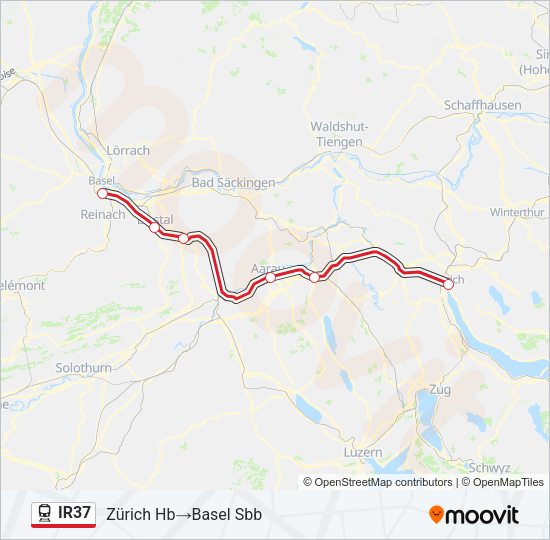 IR37 Train Line Map