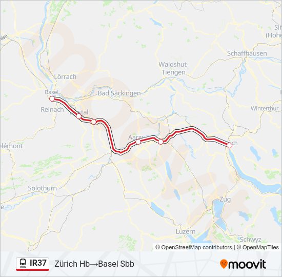 IR37 train Line Map