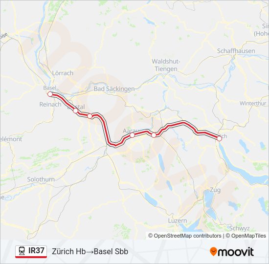 IR37 Train Line Map