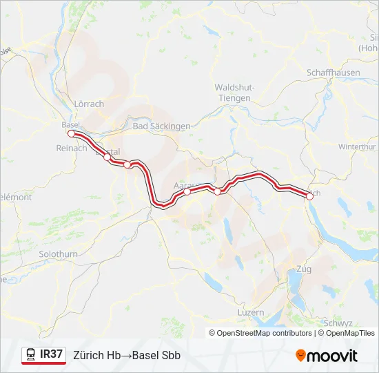 IR37 Train Line Map