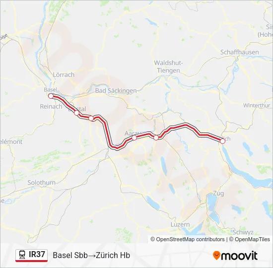 IR37 Train Line Map