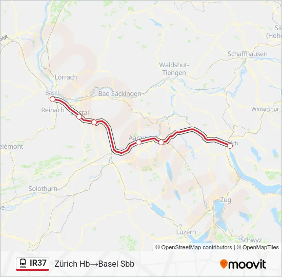 IR37 Train Line Map