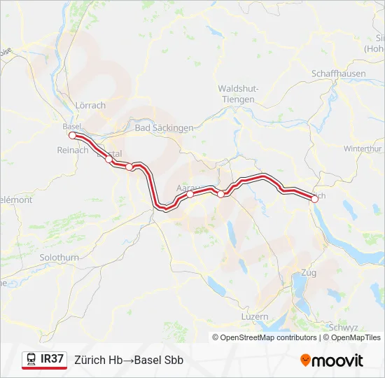IR37 Train Line Map