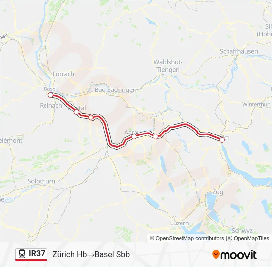 IR37 Train Line Map
