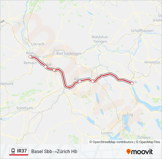 IR37 Train Line Map
