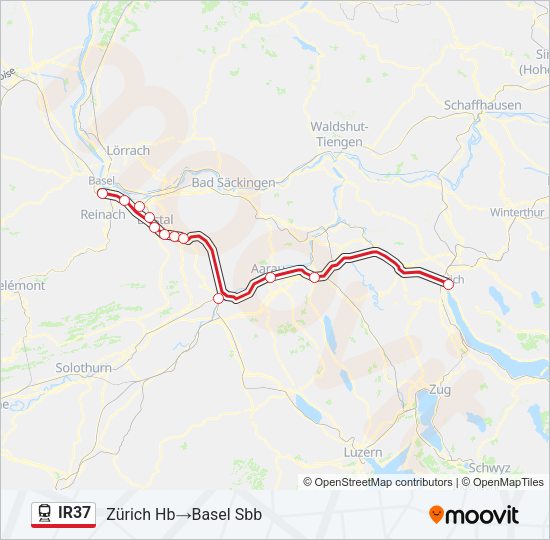 IR37 Train Line Map