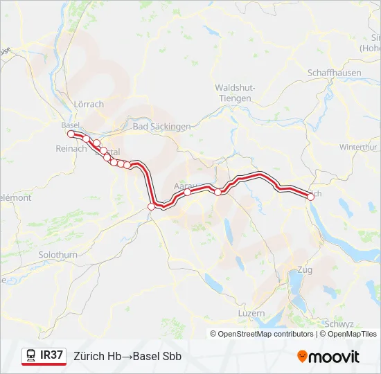 IR37 Train Line Map