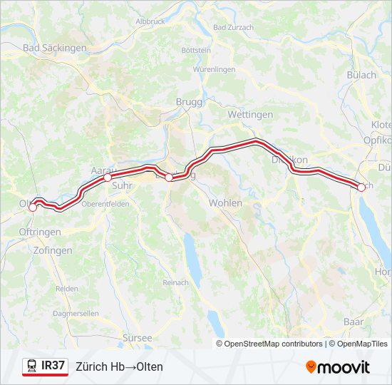 IR37 Train Line Map