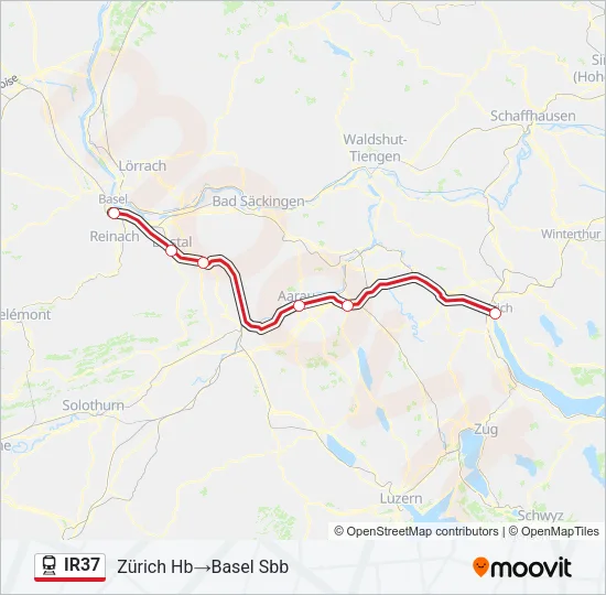 IR37 Train Line Map