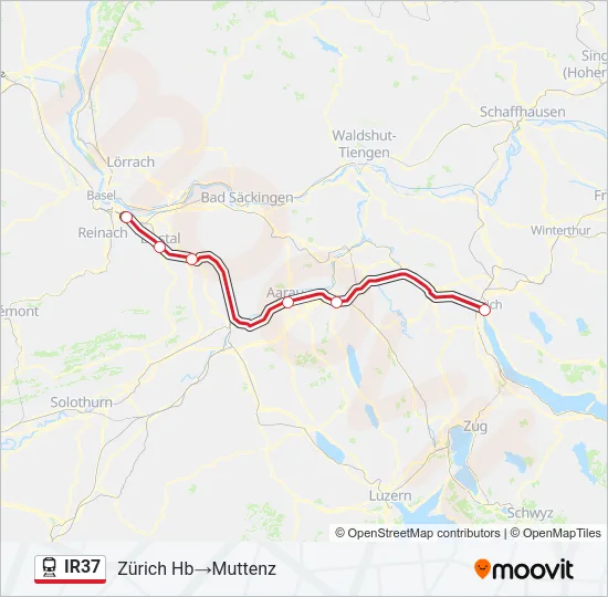 IR37 Train Line Map